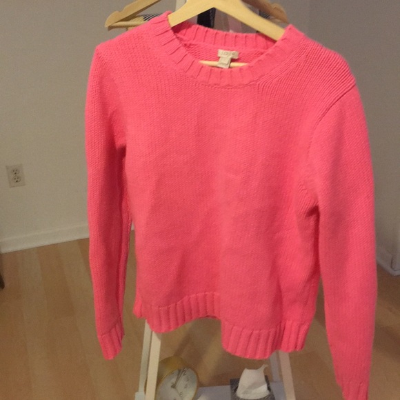 J. Crew Factory hot pink sweater - Picture 4 of 5